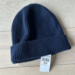 NWT Navy Cashmere Hat